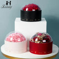 Zexiang Round Flower Gift Boxes for Wedding Birthday Party Chocolate White Black