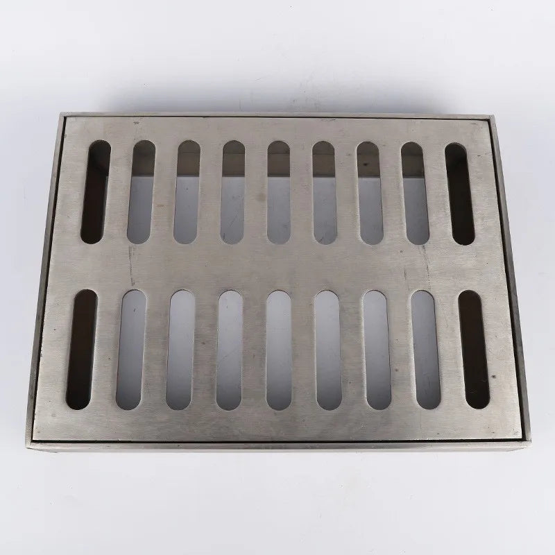 Custom 304 Stainless Steel Invisible Square Manhole Cover Drain Grate Rainwater Strainer Polished Finish with Carton Packing