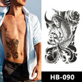 Customized Sticker Tattoo 3D Color Custom Pattern Animal Totem Skull Flower Temporary Tattoo Sticker for Man