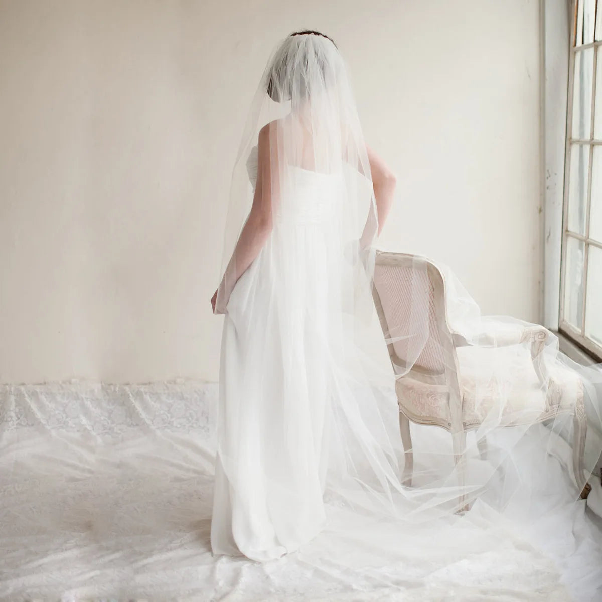 ShangHai Classic Pure White Hair Comb Headdress Simple and Elegant Wedding Hair Accessory Bride's Headdress