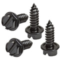Customised Stainless Steel Black Metric Screws for License Plates Slotted Hex Washer Head Self Tapping Screws