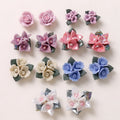Dainty 15-20mm Ceramic Charms Flatback Charms Delicate Colorful Rose Flower Loose Beaded for Jewellery Making Raw Materials
