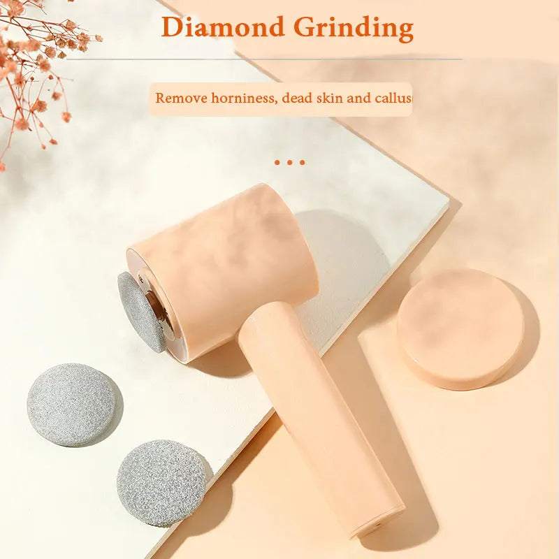 Battery Operated Electric Foot File Callus Remover with 3 Grinding Heads (Rough/Fine/Precise) 24W Power