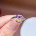 Good Price 925 Sterling Silver Trendy Female Natural Crystal Handmade Women's Rings for Sale