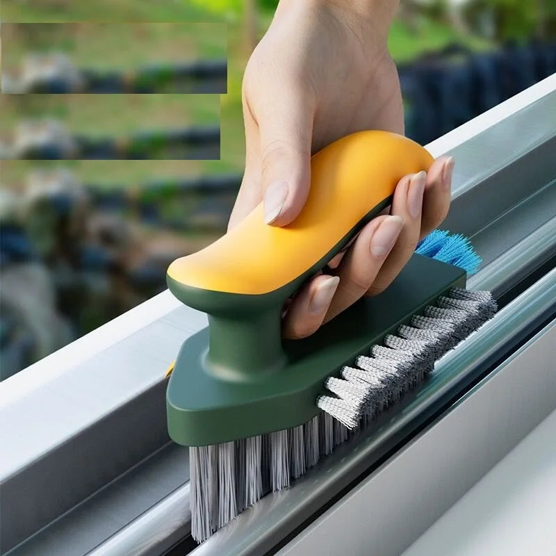 4 1 V Shape Eco-friendly Durable Plastic Bathroom Corner Scrubber Toilet Household Kitchen Crevice Floor Hand Cleaning Brush