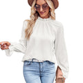 Casual Long Sleeve Blouse for Women Fashion Shirt Ruffled Women's Clothing Elegant Tops