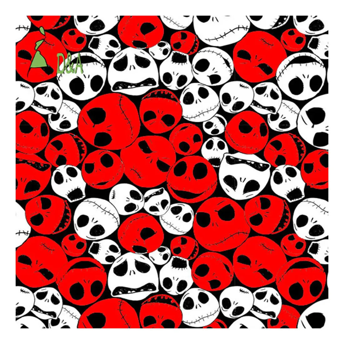Wholesale 100% Polyester All Jack Printed Fabric Eco-Friendly 'Nightmare Before Christmas' Design for Girl's Suit & Mattress Use