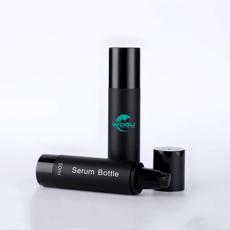 Empty Cosmetic Serum Packaging  AS Plastic Pump Spray Bottle 80ml 100ml 120ml Matte Black Lotion Pump Bottle