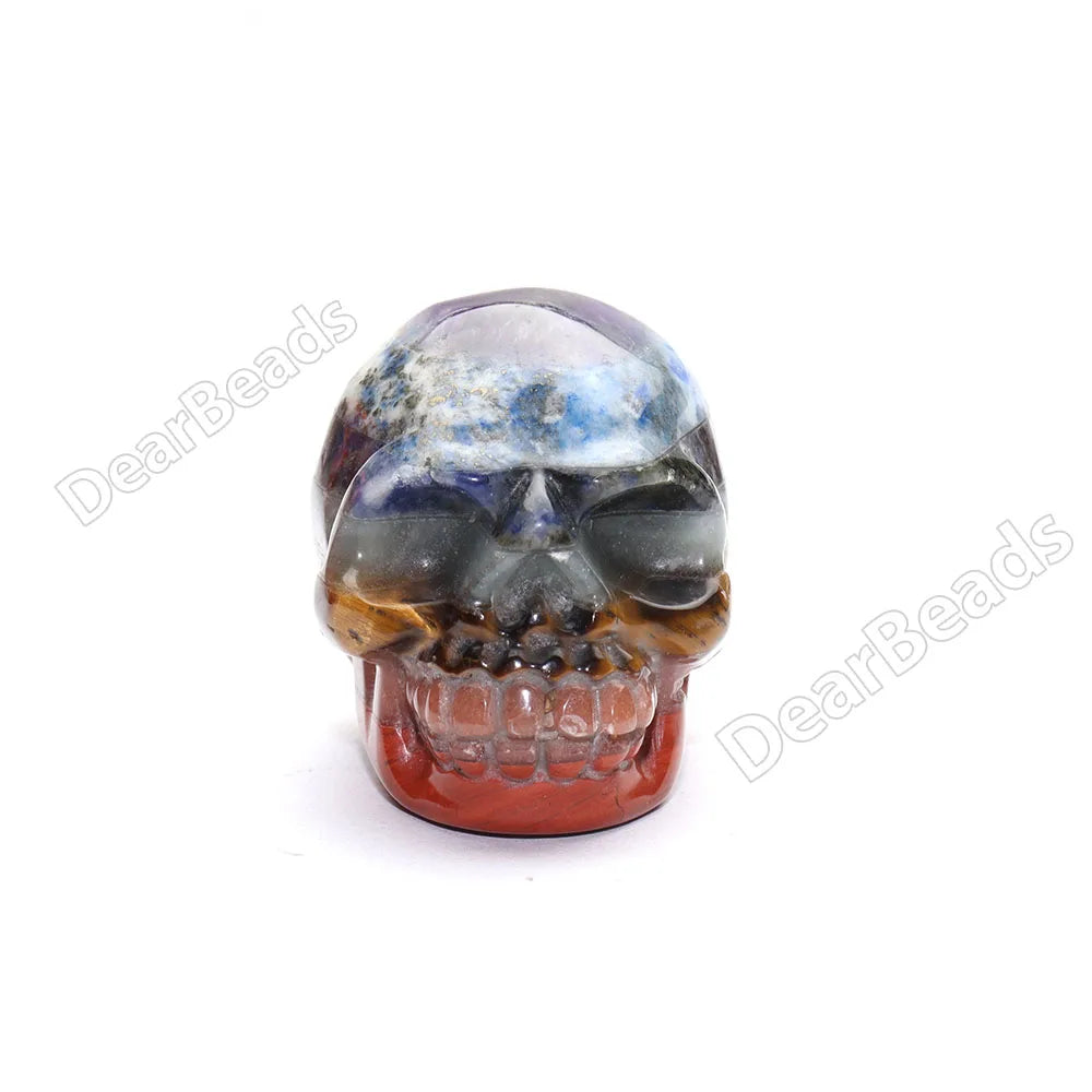 New Natural 7 Seven Chakra Crystal Healing Assembled Carved Gemstone Craft for Home GIft Decoration