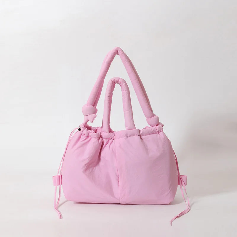 2024 Private Label Large-capacity Puffer Convertible Shoulder Crossbody Tote Handbag Backpack for Ladies Women