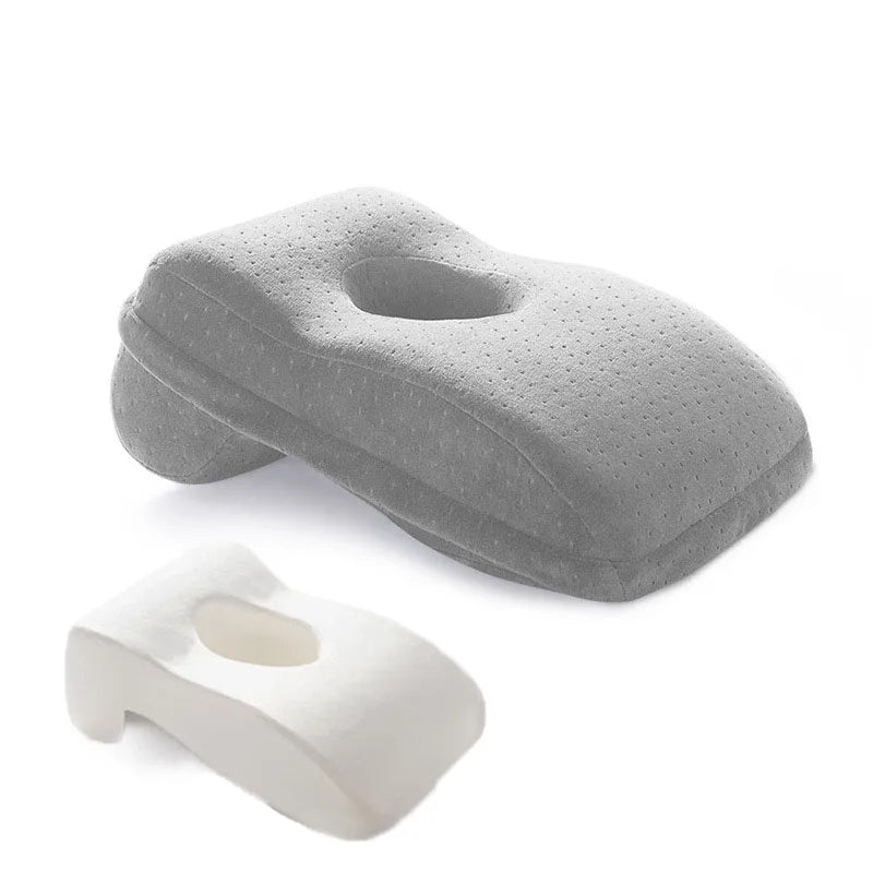 Soft Nap Donut Pillow Memory Foam Wedge Pillow for Sleeping Slow Rebound Desk Nap Pillow for Slender Ladies & Teenagers