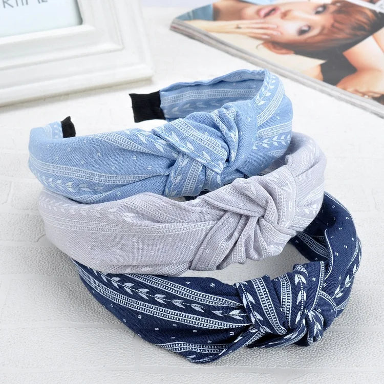 New Women's Wide-Brimmed Headband with Big Bow Fashionable Wild Fabric Hairband American & European Style for Hair Accessories