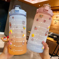 K01 Custom Logo 2L Motivational Water Bottle Botella De Agua Colour Changing Termos De Agua Gym Water Bottles