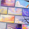 Office Stationery Foil Cherry Bloom Sky Stars Self-adhesive Memo Pads Sticky Notes Pad Stationery Supplies Gift Box Swrap