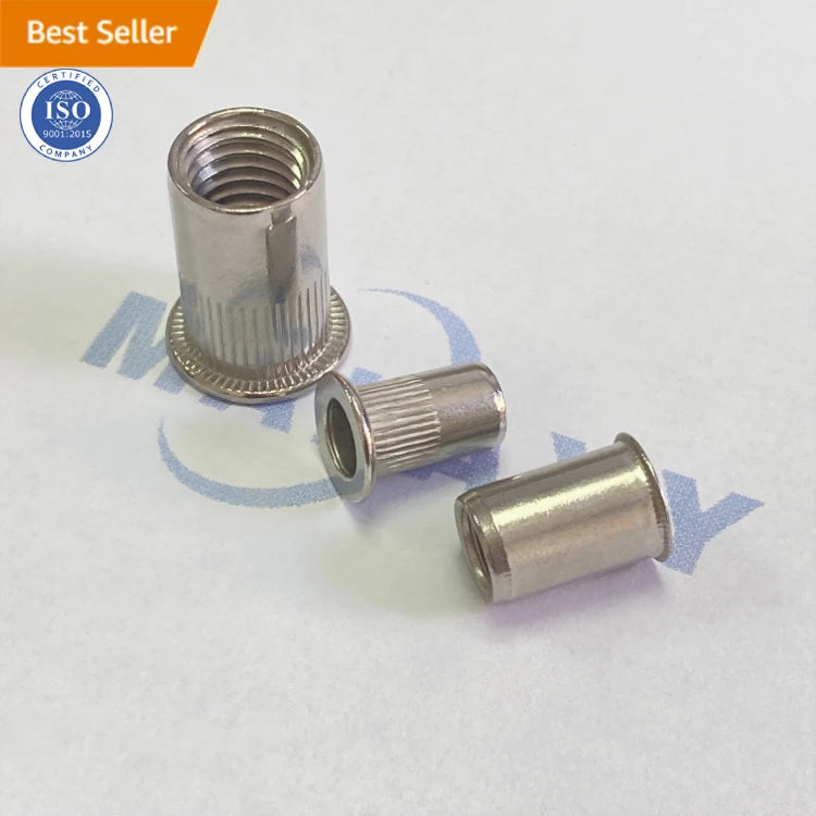 MALAXY Automotive Furniture 1/4"-20 5/16"-18 3/8"-16 Flat Head Threaded Insert Nutsert Rivnuts Blind Rivet Nut