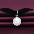 Women Necklace 925 Sterling Silver Black Cord with Pearl Choker Hypoallergenic Jewelry Wholesale