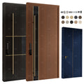 Yohome Manufacturer Front Modern Luxury Entry Doors Entrances Simple Design Door Exterior Wood Villa Doors