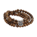HOVANCI 2020 New Yoga Rosary Multilayer 108 Wood Beads Lotus Bracelet Tibetan Buddhist Mala Buddha Charm Bracelet for Women Men