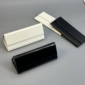 Sunglasses Box Packaging Leather Custom Logo Sunglasses Case Packaging Set Cases for Oversized Triangle Foldable Sunglasses Case