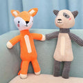 Wholesale Eco-friendly Squeaky Durable Stuffed Plush Dog Chew Toy Fox/Panda/Deer/Rhinoceros Designs Size M Training Brand Pet