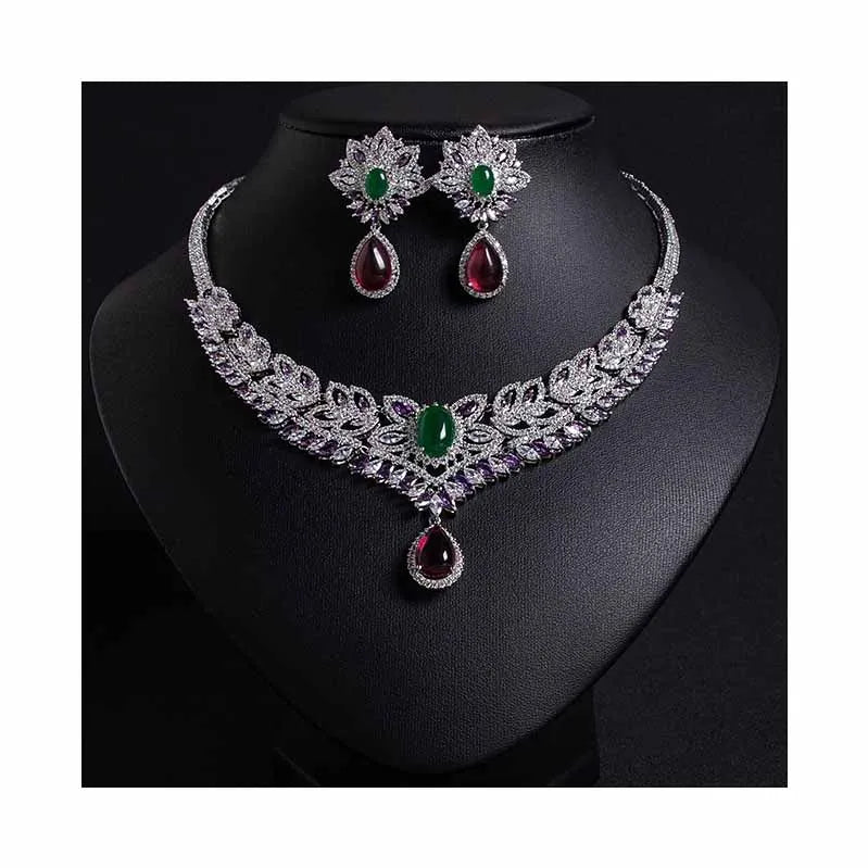 Nigerian Fashion Wedding Pearl Jewelry Sets African Necklace Jewelry Set for Women Bridal