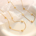 18k Gold Plated Eternal Love Necklace Stainless Steel Heart Pendant Necklace Bracelet for Women
