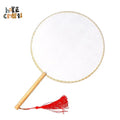 New Style Blank Chinese Ancient Hand Fan Classic Hand Fan Round Hand Fan