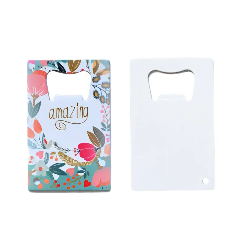Qualisub Personalized Metal Bottle Opener Sublimation Bottle Opener Blanks for Heat Press in Double Sides Printing