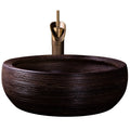 Wholesale modern style round brown brushing finish ceramic wash basin ceramic toilet basin