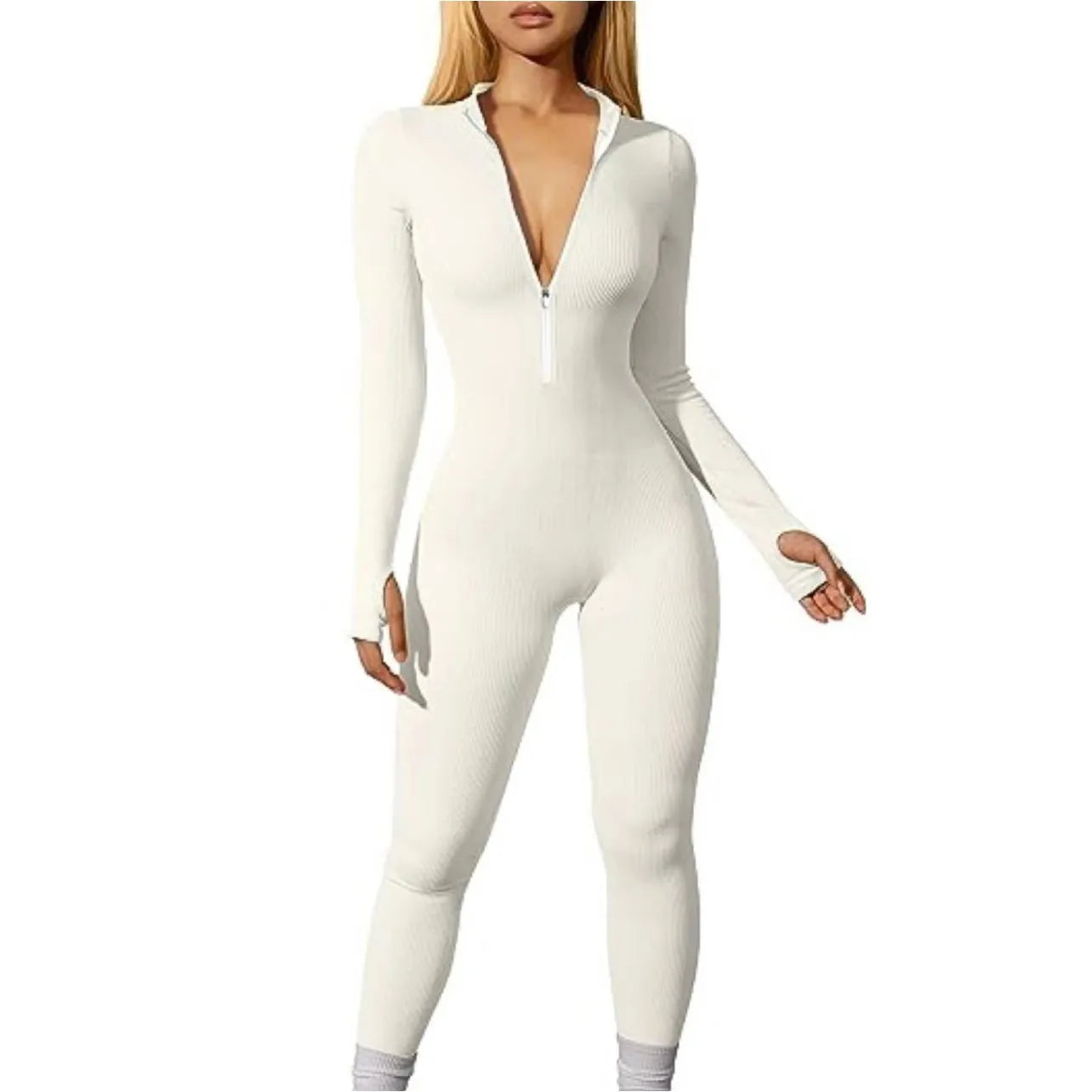 One Piece Sportswear Bodysuit  Women Fitness Sports Jumpsuit Seamless Gym Plus Size  Ribbed Gym Training Dancewear