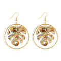 Fashion Earrings 2026 Delicate Monstera Leaves Plant Leaf Hoop Tropical Earrings for Women Party Jewelry