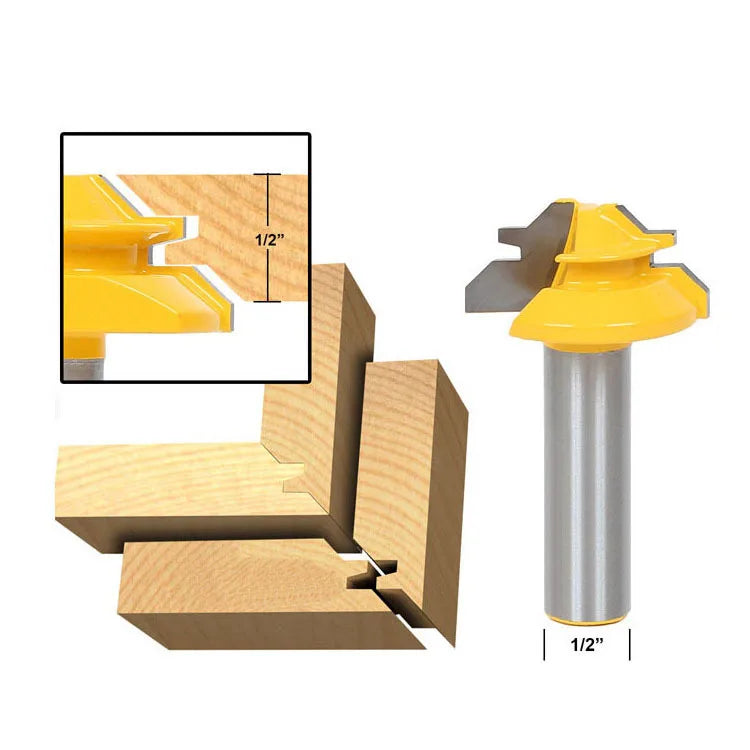 45 Degree Tenon Cutter with 1/2 1/4 8 6 Shank Milling Knife Customizable OEM Woodworking Router Bit Tools
