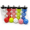 Manufacturer Outdoor Pickle Balls Custom Colorful Plastic Golf Training Lightweight 26/40 Holes Baseball Softball Practice Ball