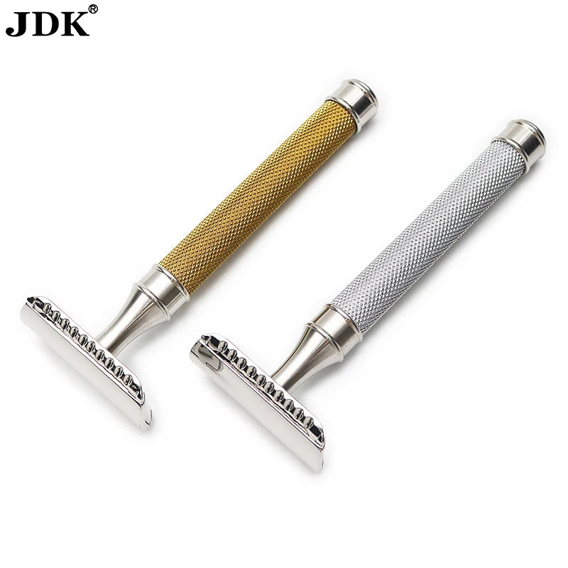 China JDK Wholesale Reusable Double Edge Safety Beard Shaving Razor Best Men's Grooming Tool
