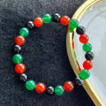 8MM Multi Color Fashion Jewelry Agate Stone Beads Stretch Beaded Bracelets for Women Gift