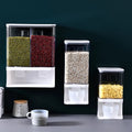Wall Mounted Divided Space Saving Rice Cereal  Box Dispenser Storage Container