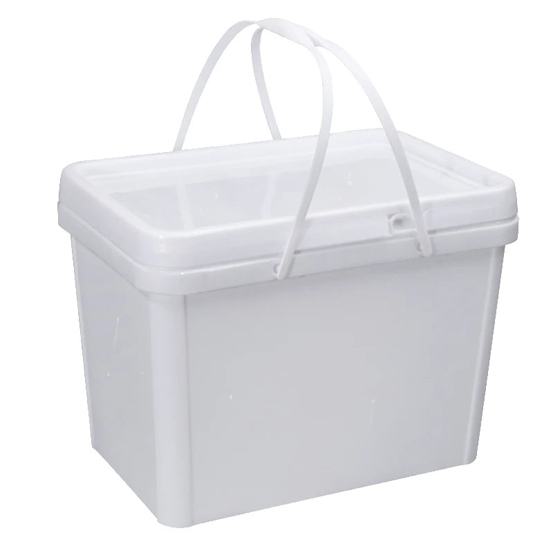 Wholesale Size 1.5L-25L Square Rectangle Plastic White Container PP Bucket With Lid