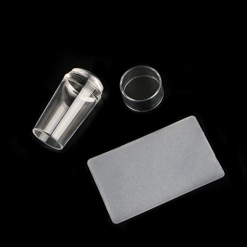 Manicure Tool Wholesale Nail Art Stamp clear Silicone Crystal Nail Stamper for At-home Manicure