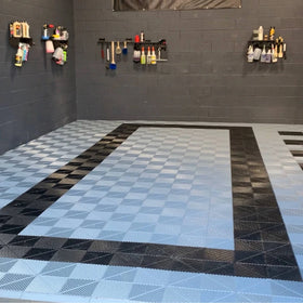 Modern Anti-Slip PVC Vinyl Flooring Garage Floor Tiles with Interlocking Design Plain Surface 3-Year Warranty for Indoor Use