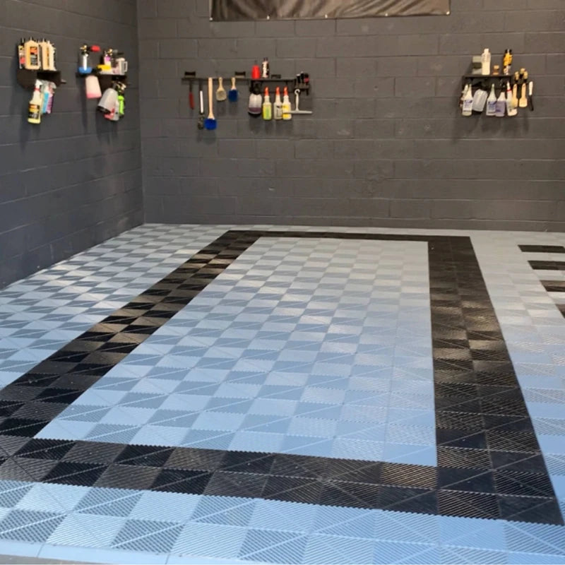 Modern Anti-Slip PVC Vinyl Flooring Garage Floor Tiles with Interlocking Design Plain Surface 3-Year Warranty for Indoor Use