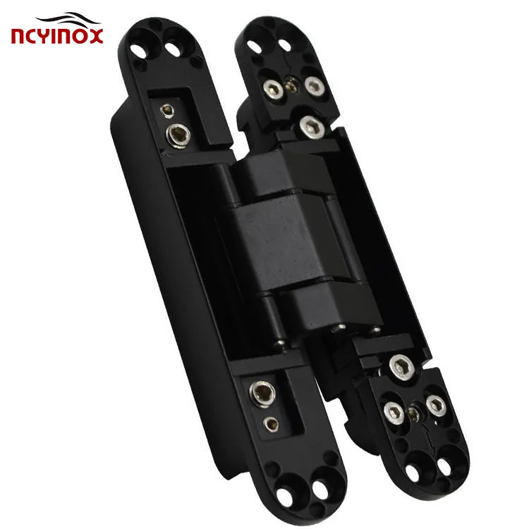 Heavy Duty Wood Hidden Cross Hardware Three Direction Adjustable Hidden Invisible Concealed Hinge
