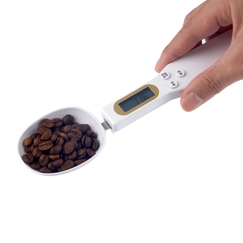 Weight Measuring Battery Powered Hanging Coffee Food Scale Plastic Electronic Kitchen Scale Spoon Portable Digital Display