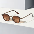 2025 Metal Uv Protection Gradient Lenses Vintage Eyewear Clear Big Frame Square Retro Rectangular Fashion Large Men Sunglasses