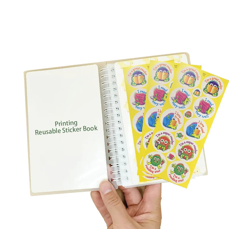 Professional Custom Children's Reusable Sticker Book Printing with Offset Paper & Art Paper CMYK Colors for Kids