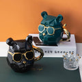 Hip-hop Cool Dog Mug Coffee Mug with Peculiar Shape and Lid Gift Ceramic Novelty Color Box Mugs HANDGRIP Hot Water or Cold Water