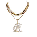 Men's Fashion Ice out Hip Hop Necklace Set with Diamond Pendant Alloy Chains Zircon Main Stone for Wedding Gift Fashion Jewelry