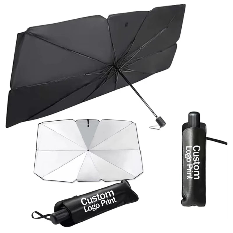 Silver Ombrello Car Sunshade Dragon-Design Foldable Windscreen Shade Smart Paraguas Umbrella with Promotion Gift Set Custom Logo