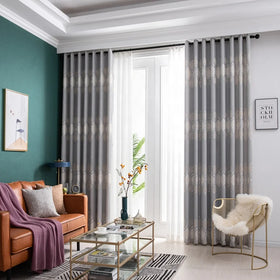 New Trend Simple Modern Latest Jacquard Curtains Living Room and Bedroom Ready Made Jacquard Window Curtain