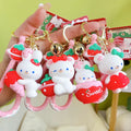 Genuine Sweet Strawberry Planet Keychain Pendant Cartoon Cute Girl Rabbit Bag Accessories Small Gift
