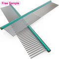 Wholesale Professional Double Side Stainless Steel Pet Comb Brush Demat Fur Grooming Tool for Cats Dogs Done-Sure Model 57-3